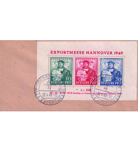 All. Besetzung Exportmesse Block 1 auf Stempelvorlage mit Ersttagssonderstempel