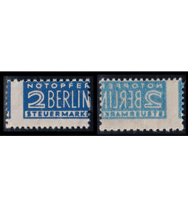 Berlin Notopfer-Verz�hnung postfrisch mit Abklatsch des Markenbilder auf Gummierung