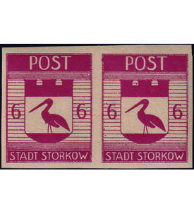 Deutsche Lokalausgabe Storkow Nr. 12 b B postfrisches Paar Stadtwappen 1946