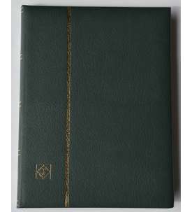 Leuchtturm Premium 32 schwarze Seiten A4 Briefmarkenalbum Einsteckbuch wattierter Ledereinband