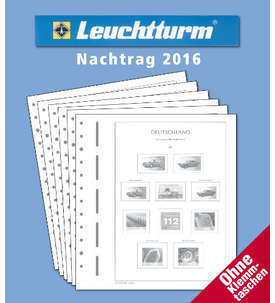 LEUCHTTURM Nachtrag BRD Bund 2016 ohne Schutztaschen