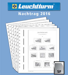 LEUCHTTURM Nachtrag BRD Bund 2016 mit Klemmtaschen