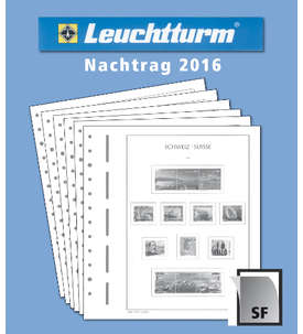 LEUCHTTURM Nachtrag Schweiz 2016 mit Klemmtaschen