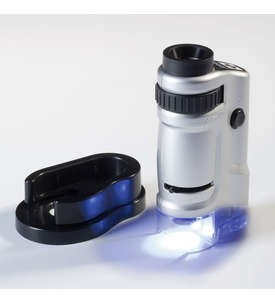 LEUCHTTURM Zoom-Mikroskop mit LED 20-40 facher Vergrößerung. NEU!
