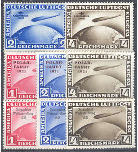 SET: Deutsches Reich Zeppeline ungestempelt