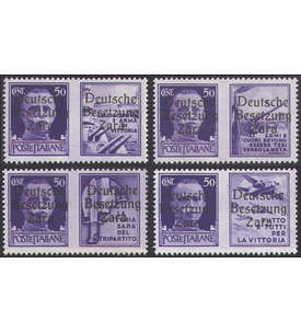 SET: Deutsche Besetzung Zara Nr. 20 I-IV postfrisch **