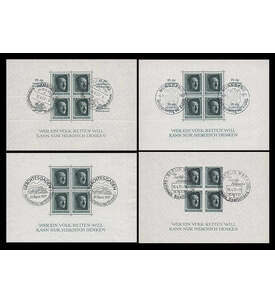 SET: Deutsches Reich Block 7,8,9,11 gestempelt