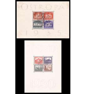 SET: Deutsches Reich Block 1+3 gestempelt